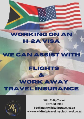 Working on an H-2A Visa? Let us book your flights and travel insurance